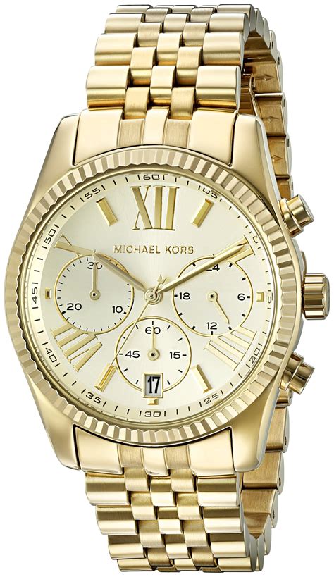 michael kors lexington gold dames|michael kors gold tone.